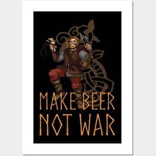 Make Beer Not War - Viking Warrior Posters and Art